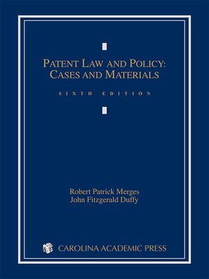 cover image of Patent Law and Policy: Cases and Materials